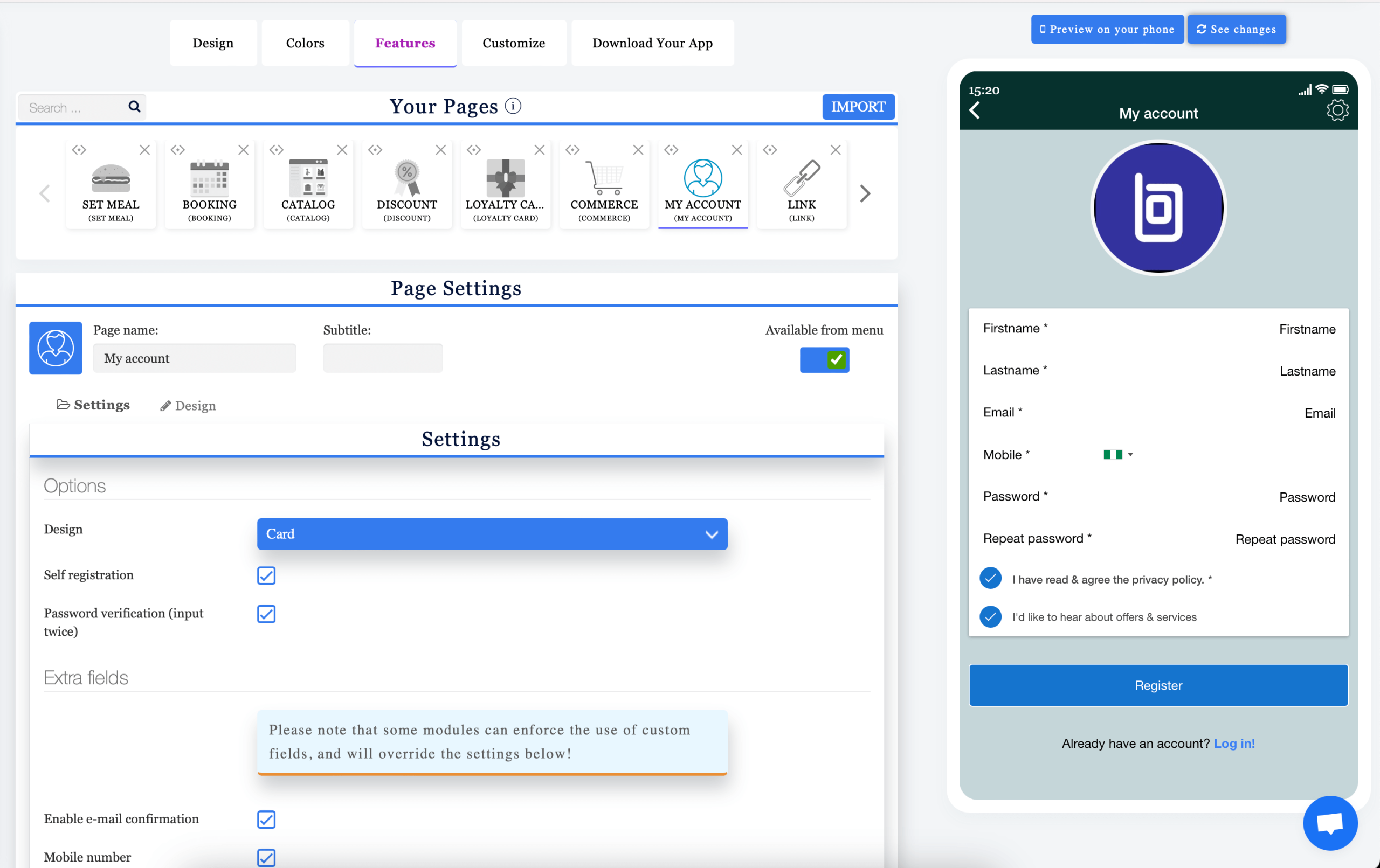 Effortless Login & Signup for app maker product tour